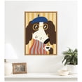 thumbnail image 3 of Kate and Laurel Framed Canvas Wall Art Print Dog with Cup of Coffee by Laura Moss, 18 x 24 Sylvie Natural Frame, Whimsical, Kid Art for Wall Decor, 3 of 8