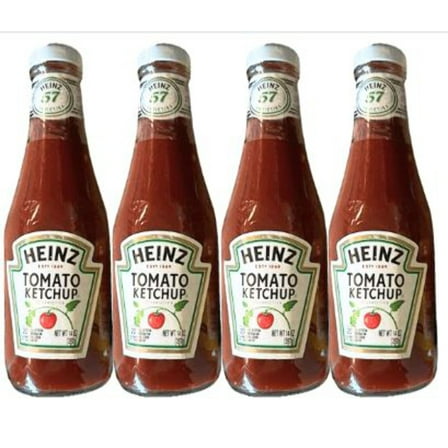 Heinz Tomato Ketchup, 14 oz Bottle, Kosher Box of 4