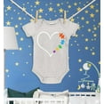 thumbnail image 3 of Shop4Ever Autism Love Heart Puzzle Pieces Baby's Bodysuit Infant Cotton Romper 18 Months Heather Grey, 3 of 5