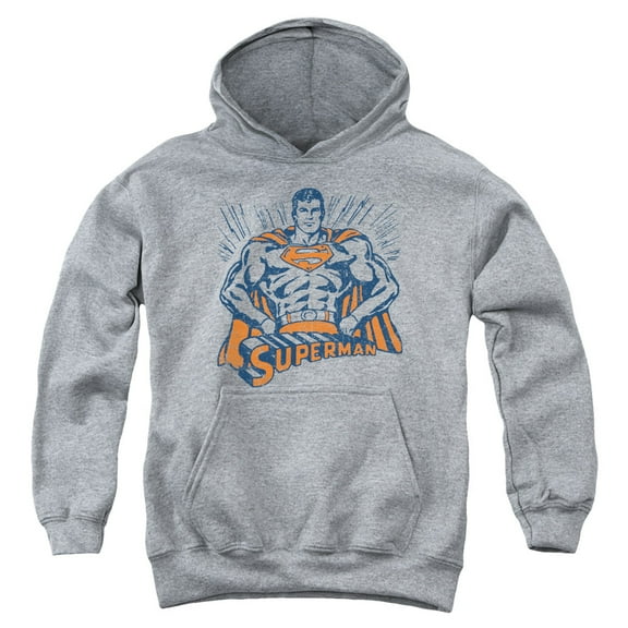 Superman - Vintage Stance - Youth Hooded Sweatshirt - X-Large