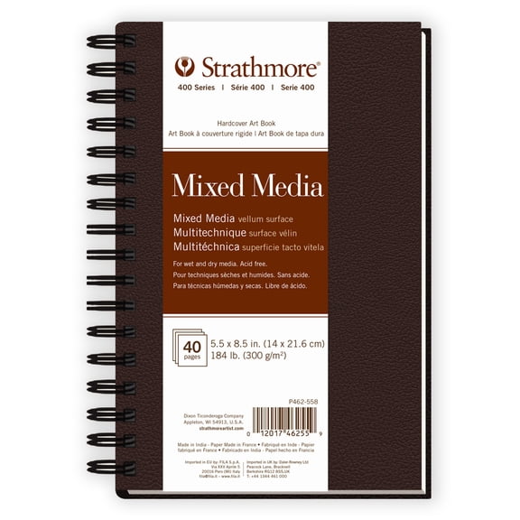 Strathmore 400 Series Mixed Media Paper Art Book 5.5"X8.5"-20 Sheets