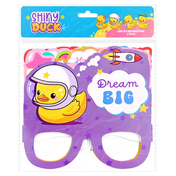 Lentes decorativos Prichos Shiny Duck Multicolor de Cartón 8 Piezas por Empaque