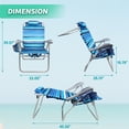 thumbnail image 7 of Waleaf Folding Tall Backpack Beach Chair,Camping Chairs for Adults,High Back Flat Beach Chairs with Headrest,Towel Bar,Cooler Bag,Storage Bag,Cup Holder,Phone Holder, 7 of 7