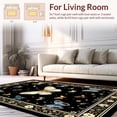 thumbnail image 2 of ODIKA 4'x6' Machine Washable Non-Slip Area Rug, Elegant Insect Motif Featuring Whimsical Bug Designs High Traffic Rug, Black, 278626, 2 of 7