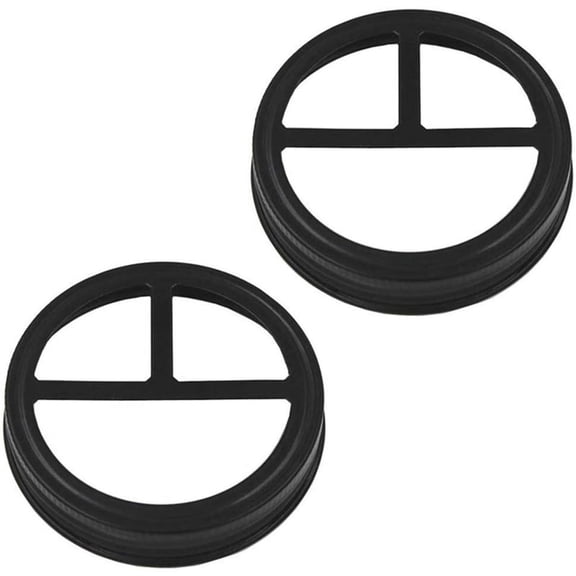 2 Pcs * Mason Jar Toothbrush Holder Lid-black