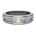 thumbnail image 4 of Wedding Bands for Men 6 MM Citrine 14K White Gold 0.18 CTW, 4 of 5