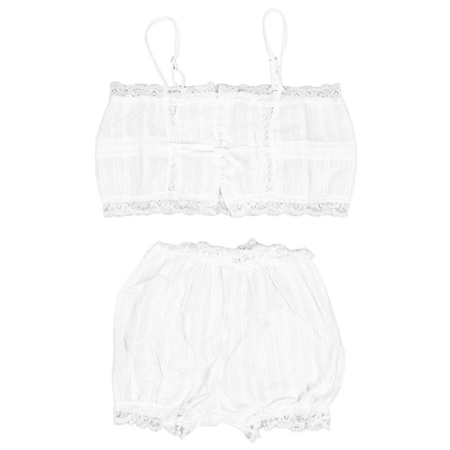 Cotton Nightwear For Women Sleep Shorts Pajama Set Breathable Sweat Absorbing 1Set