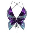 thumbnail image 5 of Tops de mujer Lentejuelas Discoteca Sin mangas Sling Summer Casual Chaleco Blusa Pompotops lopia996143, 5 of 5