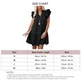thumbnail image 2 of Vestido con cuello en V y mangas con volantes, vestido túnica de verano para mujer con cuello en V y cordón, funcionalidad versátil, 2 of 2