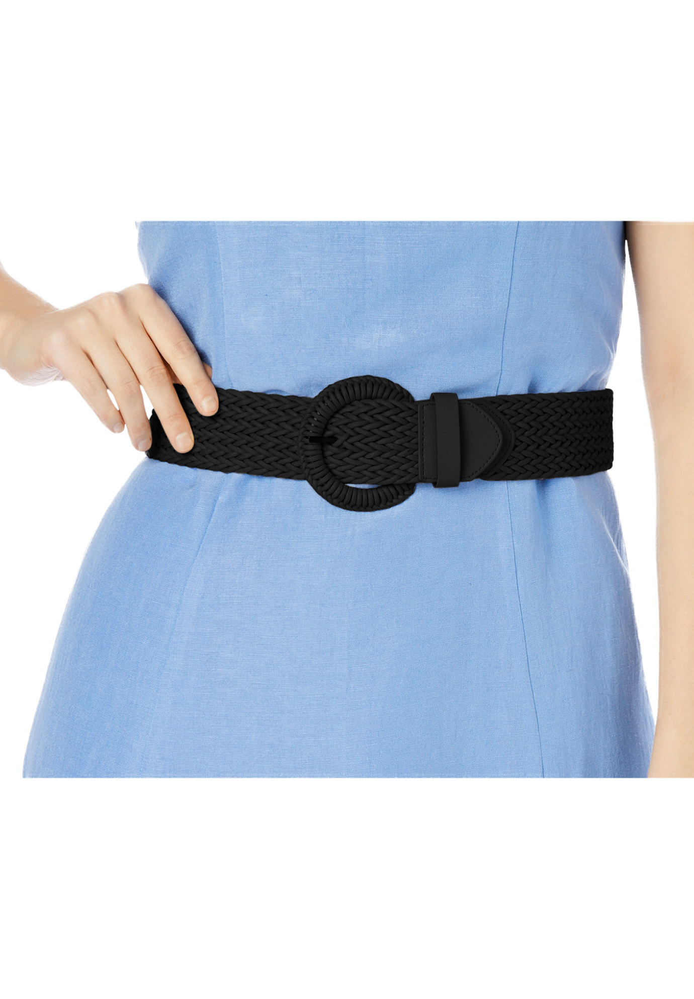 Jessica London Womens Plus Size Contour Belt Vegan Leather Made In Usa