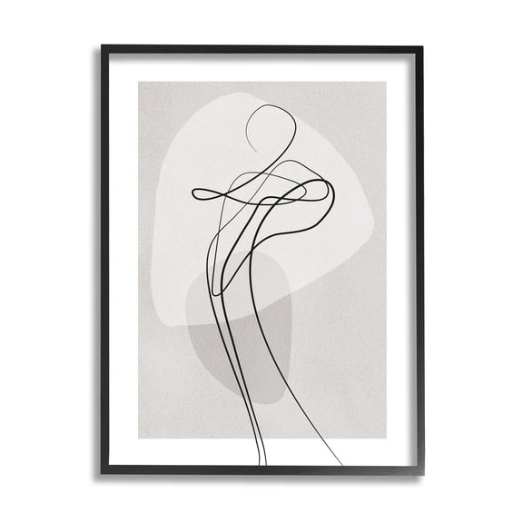 Stupell Industries Fluid Human Form Abstract Bold Linework,11 x 14,Designed by Design Fabrikken