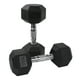 thumbnail image 4 of Par de Mancuernas Hexagonales Fire Sports Caucho Negro 10Kg, 4 of 4