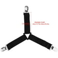 thumbnail image 2 of 4pcs Élastique Coin Clip Feuille de Lit Support Feuille de Fixation avec Triangle Modèle de Conception pour Tenir les Nappes de Matelas Slipcovers (Noir), 2 of 8