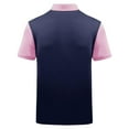 thumbnail image 5 of ZCFZJW Mens Golf Shirt Short Sleeve Sport Moisture Wicking Color Block Printed Athletic Workout Tees Shirts Lightweight Collared Casual T-Shirt Pink XXXL, 5 of 6