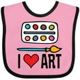 thumbnail image 3 of Inktastic Painting I Love Art Boys or Girls Baby Bib, 3 of 4