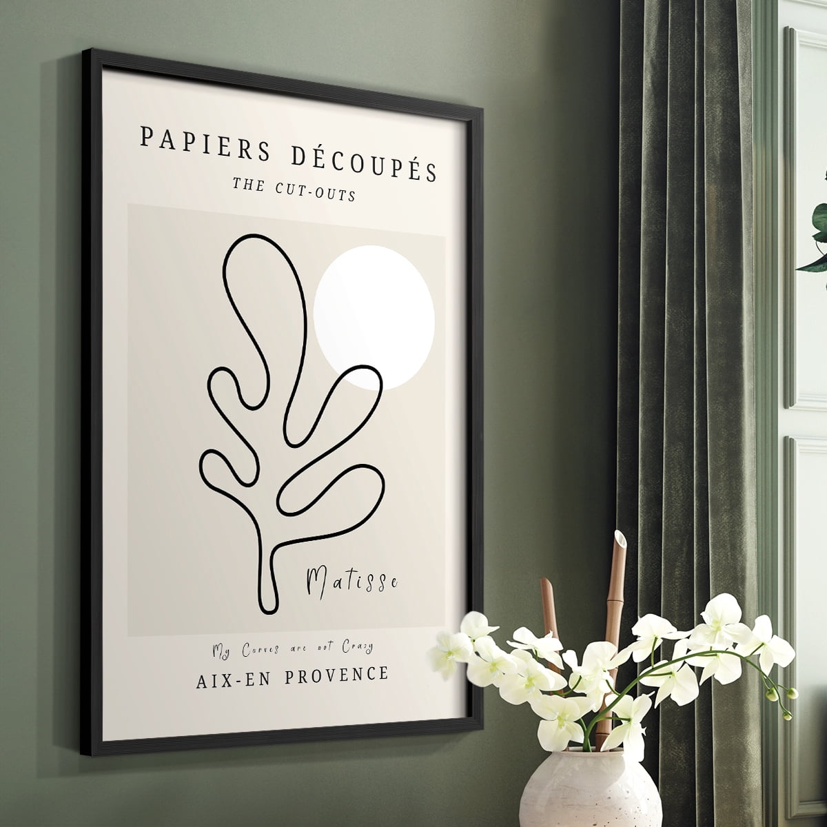 Matisse CCCLXXIV in Black Solid Wood 8 x 10 Framed Print