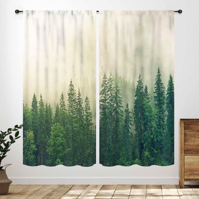 Mid Century Vintage Valances Set for Kitchen, Geometric Atomic Abstract Modern Retro Home Decor Rod Pocket Window Drapes for Living Room Dining Room Office 52x18 Inch + 27x36 Inch X 2