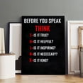 thumbnail image 3 of Motivational Think Before You Speak Classroom Positive Quotes Inspirational-1 Poster Wrapped Wooden Frame Wall Decor,Canvas Wall Art for Living Room,Bedroom,Office,Ready to Hang, 3 of 5