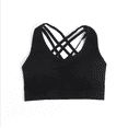 thumbnail image 1 of Sujetador deportivo con tiras y acolchado sin costuras para mujer Yoga Fitness Running Sportswear top Zhivalor CQ410-2, 1 of 5