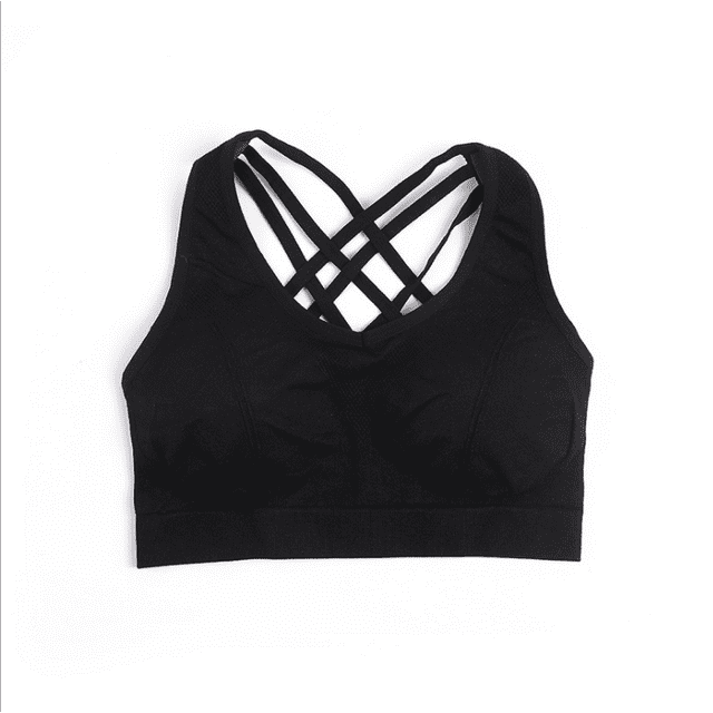 Sujetador deportivo con tiras y acolchado sin costuras para mujer Yoga Fitness Running Sportswear top Zhivalor CQ410-2