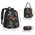 thumbnail image 2 of Pofeuu Butterfly with Fowers Print Backpack Travel Backpacks With Lunch Bag Pencil Bag Set 3 pcs Set Cartoon Backpack, 2 of 7