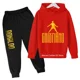 thumbnail image 5 of Conjunto de sudadera con capucha y pantalones de terciopelo para niños con estampado de Ronaldo, conjunto deportivo de 2 piezas para niños y niñas, 5 of 5