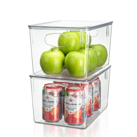 UPC: 0192405387050 | Sorbus Stackable Cabinet Organizer with Lid  Clear  2 Count