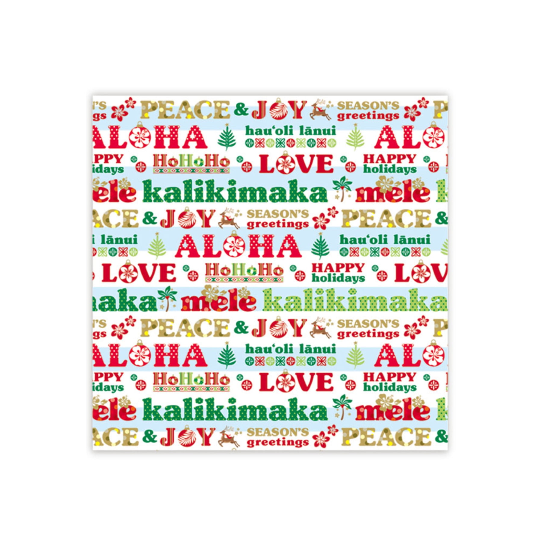 Aloha Season's Greetings Hawaiian Gift Wrap Paper 2 Rolls