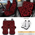 thumbnail image 7 of Qpednta 15Pcs Red Gothic Bat Car Seat Covers Full Set Accessories, Steering Wheel Cover, Seatbelt Pads, Trash Bin, Car Coasters, Rear View Mirror Cover, Easy to Install, Universal Fit, 7 of 7