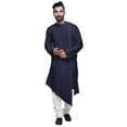 thumbnail image 2 of Atasi Kurta Col Rond Chemise Unie Manches Longues Kurta pour Hommes Tenue Décontractée, 2 of 7