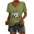 thumbnail image 1 of Camisetas de Cuello Redondo Impreso Gradiente de las Mujeres, Manga Corta Casual Top para el Uso Diario, 1 of 5
