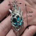 thumbnail image 3 of Fiaya Women Gothic Heart Pendant Necklace Anatomical Cage Chain Dark Romance Jewelry for Halloween Party Statement Choker Blue, 3 of 8