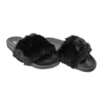 thumbnail image 4 of Kali Footwear Womens Flip Flop Faux Fur Soft Slide Flat Slipper Limit(Black, 6), 4 of 5