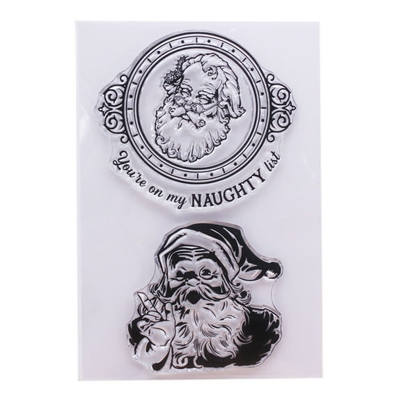 Milue Christmas Santa Silicone Seal Stamp DIY Craft Clear Stamp Scrapbooking Decor