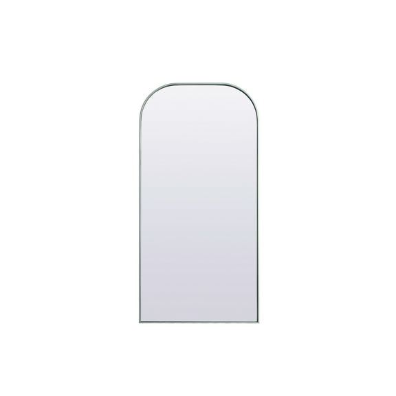 Elegant Decor Metal Frame Arch Full Length Mirror 32X66 Inch In Silver