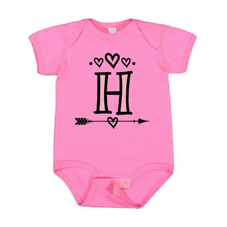 

Inktastic Letter H Monogram Tribal Arrow Gift Baby Girl Bodysuit