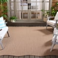 thumbnail image 2 of SAFAVIEH Courtyard Blazhe Chevron Indoor/Outdoor Area Rug, Natural/Cream, 8' x 10' Scalloped, 2 of 15