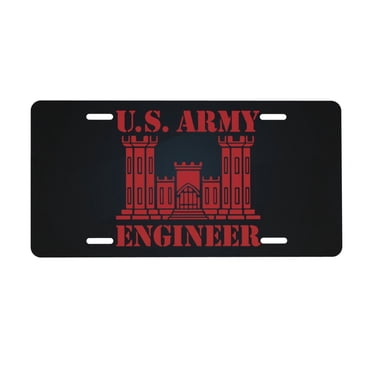 Amel Caterpillar Black & Grey Construction License Plate – Front Auto Tag