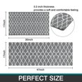 thumbnail image 7 of Gray Geometric Quatrefoil Pattern Kitchen Rugs Sets Of 2,Anti Fatigue Kitchen Mat Rugs Non Slip Washable,Decorative Kitchen Floor Mats for Kitchen,Sink,Laundry,17"x30"+17"x47", 7 of 7