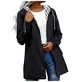 thumbnail image 2 of Baberdicy Women's Hooded Trench Coat, Level 3 Waterproof Lightweight Long Jacket with Pockets , Level-3 Waterproof Windbreaker, Hooded Rain Jacket, Packable Shell Dark Gray 4Xl, 2 of 5