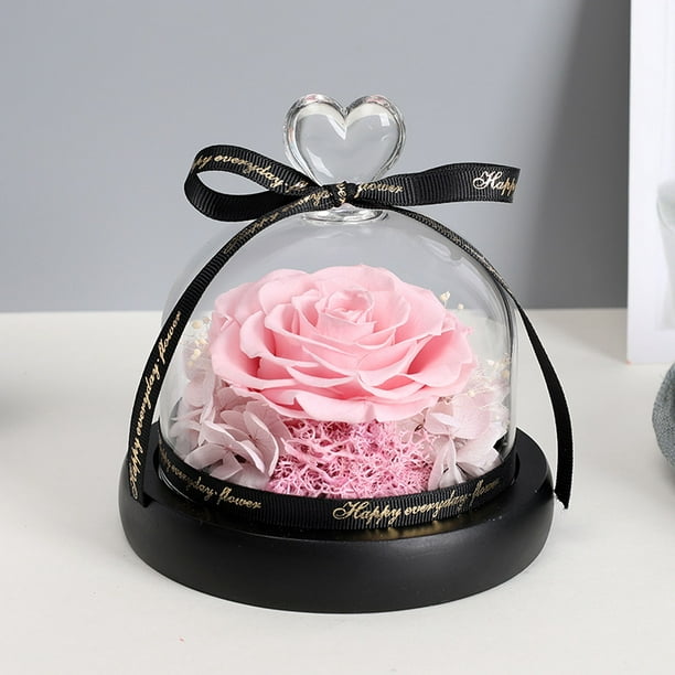 Xcgwst Eternal Rose - Preserved Forever Rose Flower In A Glass Handmade Eternal Roses With Led Lights, Best Gift For Her Valentine's Day Mother's Day
