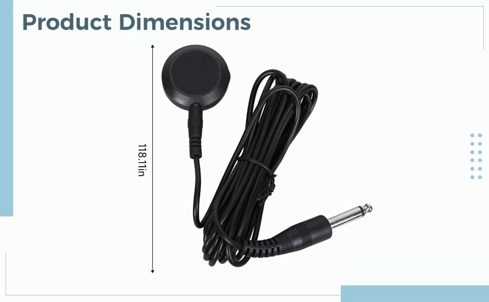 Adeline AD-35 Universal Instrument Mini Piezo Pickup, High Fidelity Acoustic Guitar Transducer with Volume Control, Vibration Sensor for Ukulele, Erhu, Guzheng, 9.8 ft Cable, Easy to Install
