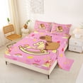 thumbnail image 2 of Erosebridal Capybara Full Size Sheets for Kids, Fairy Castle Bed Sheets, 4-Piece, 2 of 5