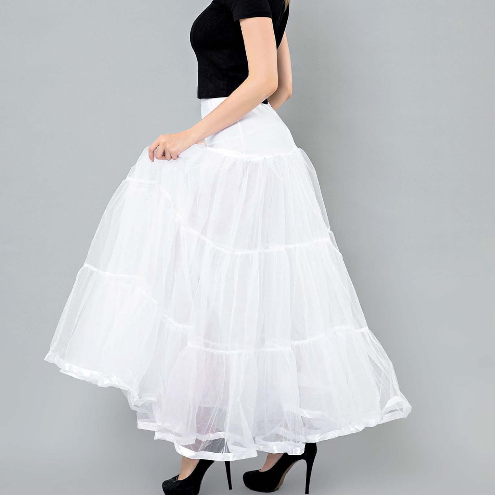 chinese dress ladies Long Dailywear A-Line Lolita Petticoat, 30.7" (78 cm), Cotton Lining