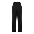 thumbnail image 3 of CaiJunJia Womens Drawstring Sweatpants Baggy Wide Cotton Stretch Straight Leg Pants with Pockets, 3 of 5