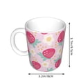 thumbnail image 2 of Yiaed Floral Strawberr Print Ceramics Coffee,Large Handle Design,Extra Large Tea and Coffee Cup for Office and Home Mugs, 2 of 6