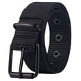 thumbnail image 2 of Frnrwgo Unisex Canvas Waist Belt Adjustable Metal Pin Buckle Casual Daily Outdoor Strap for Men Women, 2 of 5