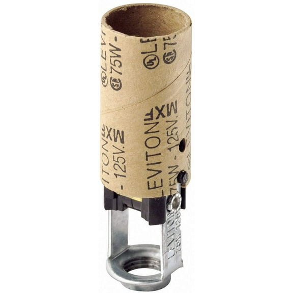 Leviton Candelabra Light Bulb Socket 041-10025 - Black - Single Piece