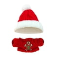 thumbnail image 1 of Ropa de peluche para muñecas perfke de 15 a 17 cm disfraz de Navidad suéter de hombre de jengibre con gorro de Papá Noel, 1 of 9