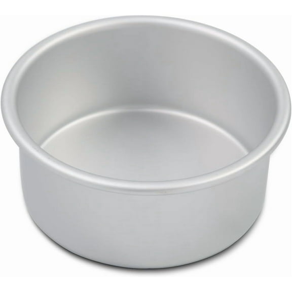 Aluminum smash cake 6×3 inch round Cake Pans,anodized aluminum cake pans,birthday cake pans,layer cake pan, baking pan For birthday cake, party Silver (6×3 round Cake Pan)